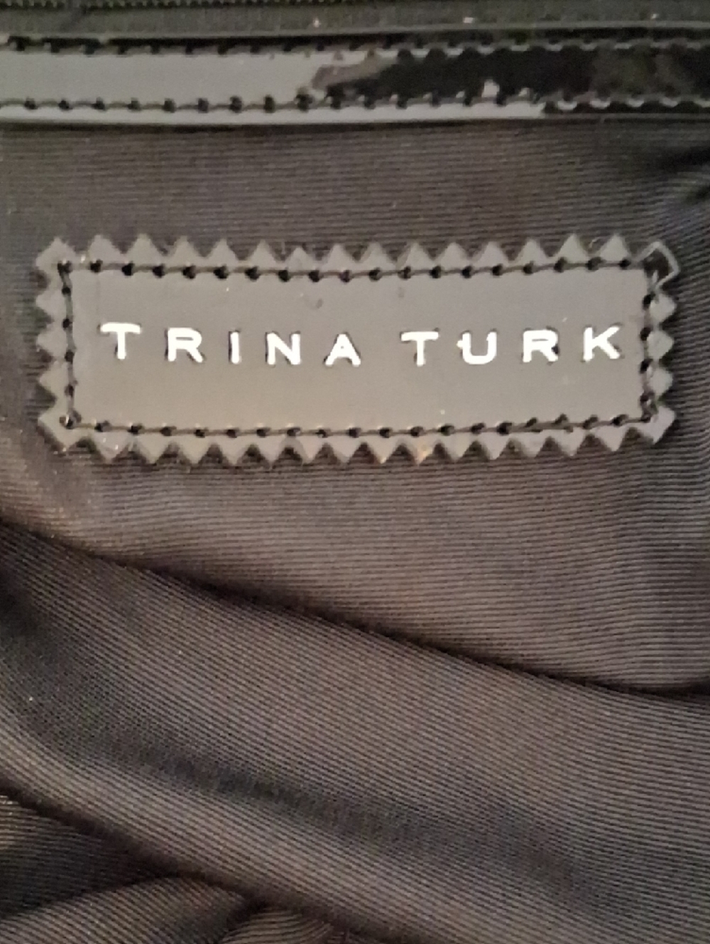Trina Turk Black & White Dot-Stripe Rope-Handle Shoulder Bag - Picture 2 of 7
